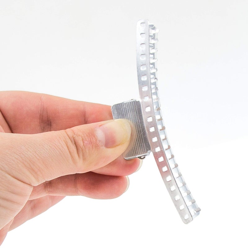 Salon Supply Co Hair Clips - Set of 10 - Aluminum 3.5 Butterfly Wave Setting Clips for Finger and Marcel Wave Hairstyles - Image 3